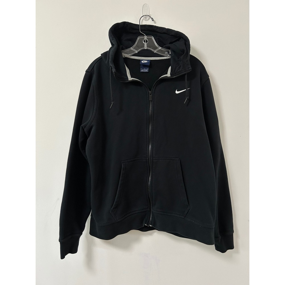 Nike Sportswear Club Fleece Full-Zip Hoodie Mens Large Black Gorpcore 823531-010